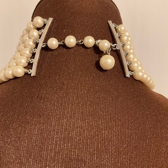 Vintage Pearl Necklace 6 Strands Cream Knotted 4mm - 12mm beads 13+” Length - Picture 6 of 7